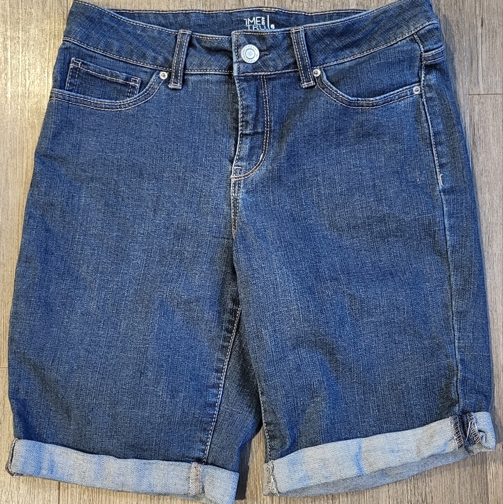 Time and Tru Mid-Rise Denim Shorts